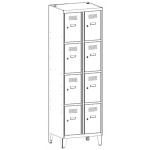 SUS 324 W Szafa skrytkowa SUS 324 W na nóżkach