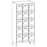  SUS 335 W Szafa skrytkowa SUS 335 W na nóżkach