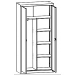 SBM 206 M lx Szafa biurowo-ubraniowa 