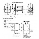 Zamek z do szafy ubraniowej BHP kwadratowy