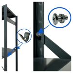 Regał metalowy antracyt 195x95x30 4 półki 150/1200 kg