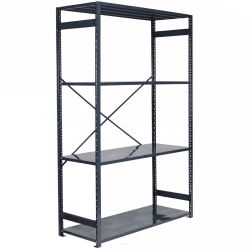 Regał metalowy antracyt 200x130x50 4 półki 150/1200 kg