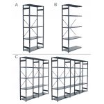 Regał metalowy antracyt 200x95x40 4 półki 150/1200 kg