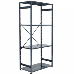 Regał metalowy antracyt 200x95x50 4 półki 150/1200 kg