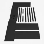 Regał metalowy czarny 200x100x40 5 półek 150 kg 