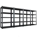 Regał metalowy czarny 200x100x40 5 półek 150 kg 