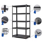 Regał metalowy czarny 200x120x40 5 półek 150 kg 