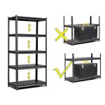 Regał metalowy czarny 200x100x40 5 półek 150 kg 