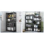 Regał metalowy czarny 200x100x40 5 półek 150 kg 