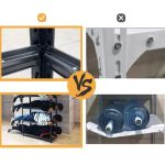 Regał metalowy czarny 200x100x40 5 półek 150 kg 