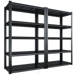 Regał metalowy czarny 200x100x40 5 półek 150 kg 