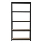 Regał metalowy czarny MDF 200x100x40 5 półek 150 kg 