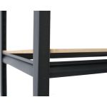 Regał metalowy czarny MDF 200x100x50 5 półek 150 kg