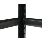 Regał metalowy czarny MDF 200x100x50 5 półek 150 kg