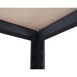 Regał metalowy czarny MDF 200x100x50 5 półek 150 kg