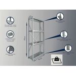 Regał metalowy ocynkowany 195x95x41cm 4 półek Starter