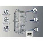 Regał metalowy ocynkowany 195x95x51cm 5 półek Starter