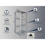 Regał metalowy ocynkowany 195x95x61cm 4 półek Starter