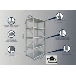 Regał metalowy ocynkowany 195x95x61cm 5 półek Starter