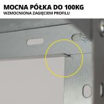 Regał metalowy 200x80x60 Ocynkowany Strong 5 półek max 900 kg