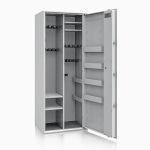 Szafa na broń S1 zamek na klucz Siegen 50084 jasnoszary