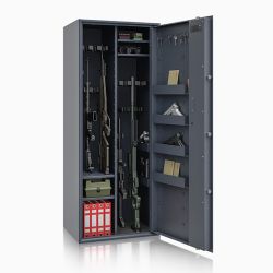 Szafa na broń S1 zamek elektroniczny  Siegen 50084 grafit