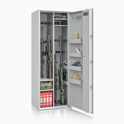 Szafa na broń S1 zamek elektroniczny Siegen 500085.50 jasnoszary