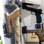 Uchwyt na broń krótką (lufa wsuwana na pręt) od  kaliber 9 mm podwieszany na magnes