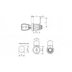 Zamek do szafy BHP okrągły